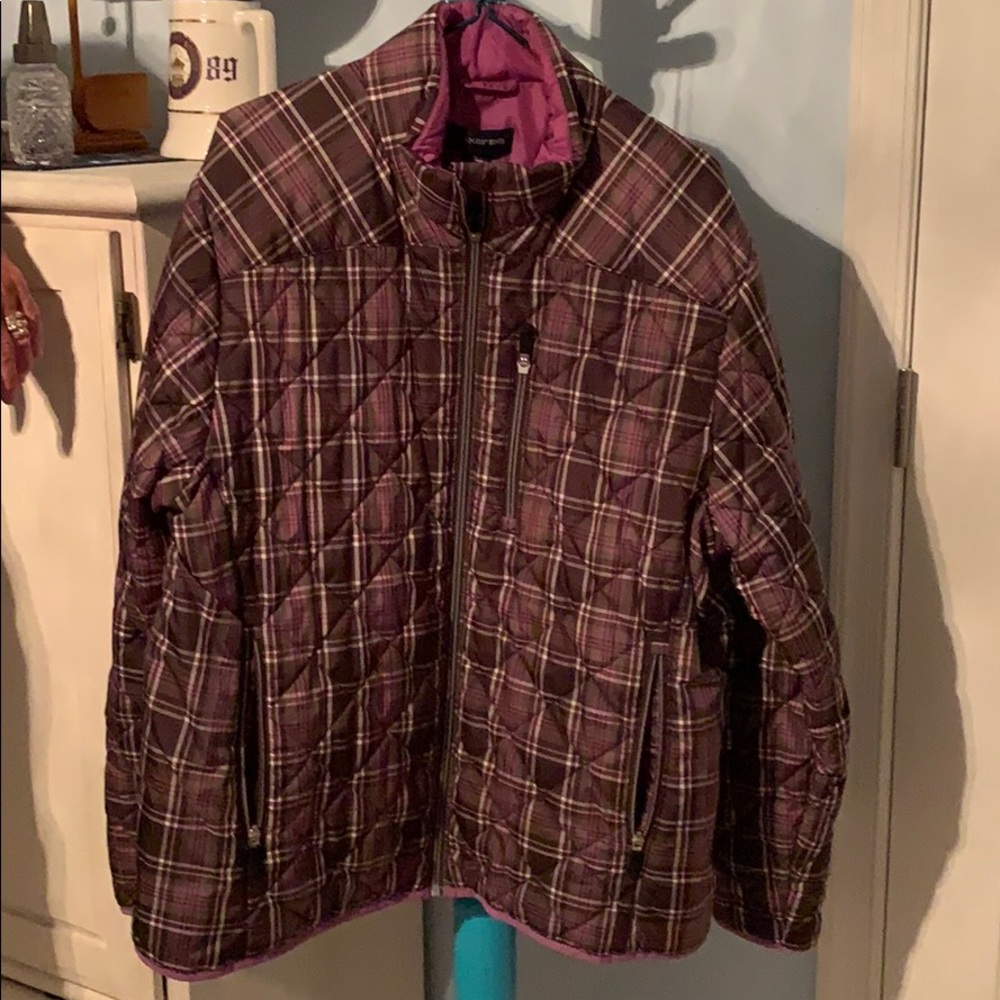 Lands End plaid coat